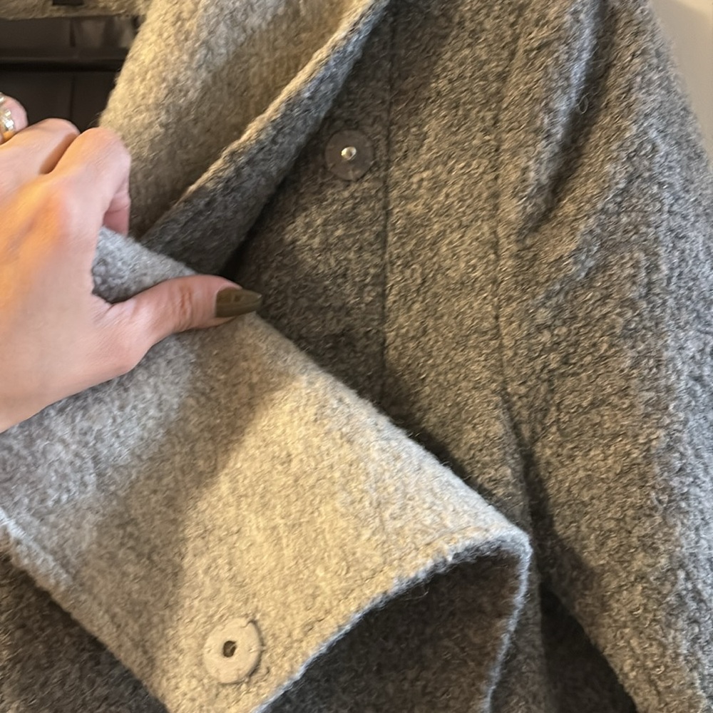 Gray Button Snap Coat - image 3